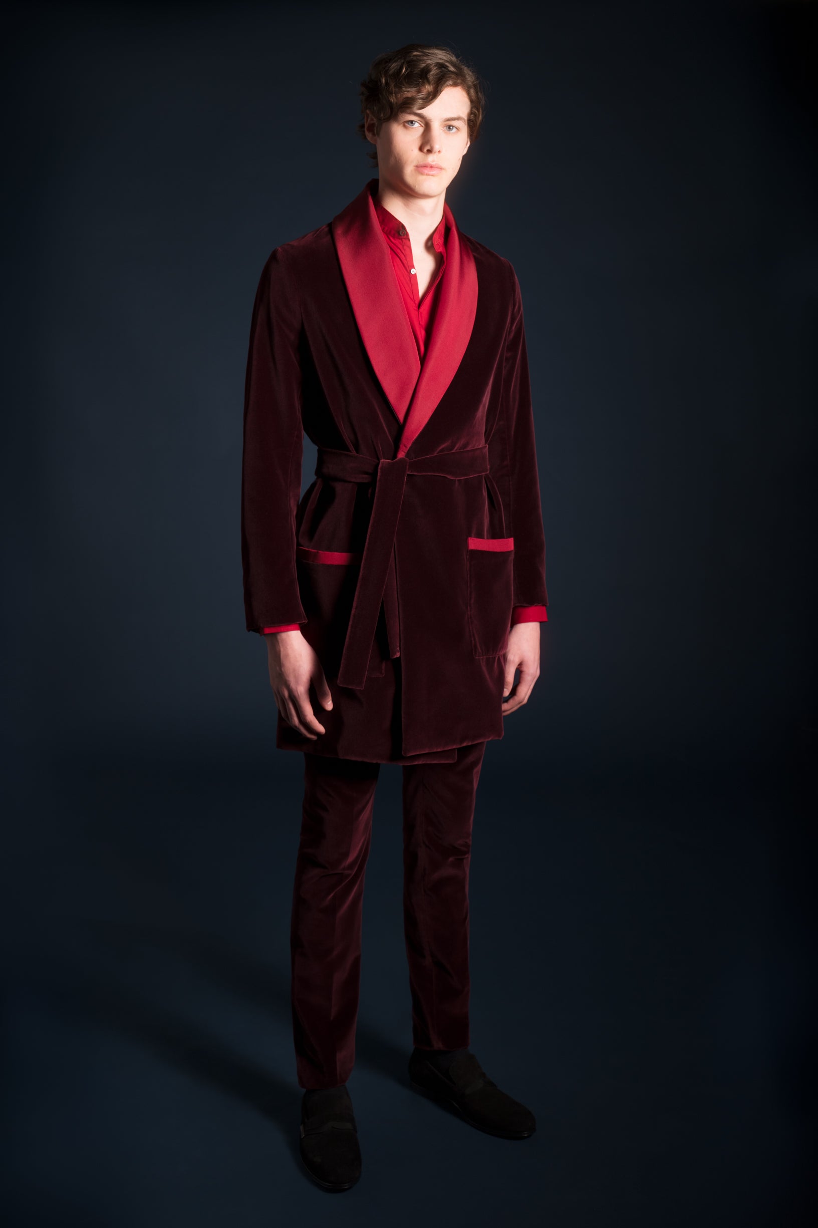 VELVET SMOKING ROBE