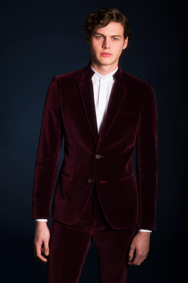 Contemporary Velvet Tuxedo - Wide Lapel